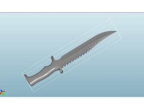 bowie knife other 3d print model - Mito3D