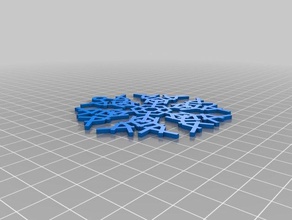 tinkercad snowflake tutorial decor 3d print model - Mito3D