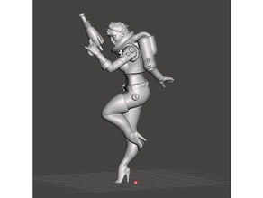 nuka cola ragazza pinup remix persone fallout 3d print model - Mito3D