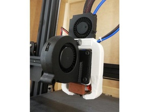 f4xs simple cooling system ender 3 also stock 3d printer accessories 5015 airflow blower cold end cr-10 cr10 creality easy fan minimalistic nozzle part support 3d print model - Mito3D