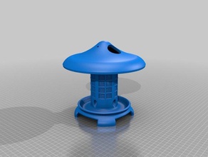 alimentador do pássaro 3d a impressora partes birdhouse 3d print model - Mito3D
