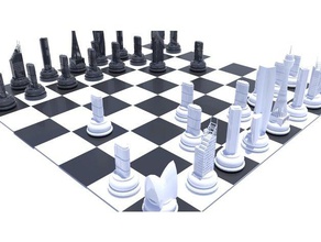 sídney, australia tablero de ajedrez sin 3d print model - Mito3D