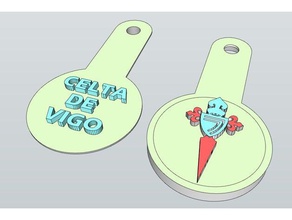 llavero celta vigo nfc-real madrid Schlüsselanhänger keyring nfc-tag 3d print model - Mito3D
