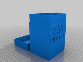 cave pilot 55 card box games customized 3d print model - Mito3D