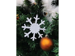 Weihnachten Baum Dekoration home Schneeflocke 3d print model - Mito3D