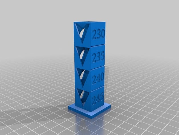 petg-block temp Kalibrierung Turm 3d drucken tests angepasst 3D print model - Mito3D