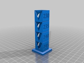 petg bloco temp calibração torre 3d impressão testes personalizado 3d print model - Mito3D