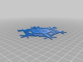 my customized snowflake machine big3 interactive art 3d print model - Mito3D