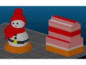 bonhomme de neige multicolore les analyses des répliques fêtes noël multimaterial prusa 3d print model - Mito3D