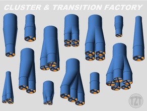 customizer model rocket cluster transition factory vehicles nasa rocketry space spacecraft 3d print model - Mito3D