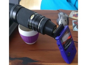gameboy fotocamera adattatore obiettivo pentax-k canon ef 3d print model - Mito3D