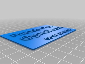 mi personalizados de la tarjeta negocios 2 signos logotipos 3d print model - Mito3D