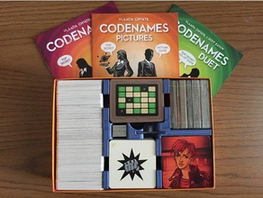 codenames game insert original pictures duet toy accessories betterboardgameinsert box picture organizer 3d print model - Mito3D