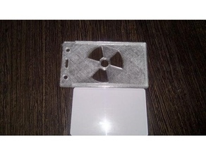 pass id card holderradiation mark other plastic 3d print model - Mito3D
