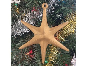 christmas star ornament decor 3d print model - Mito3D