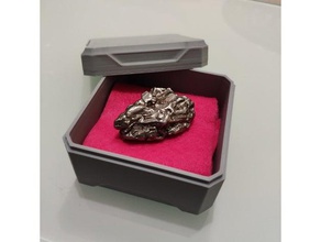 scifi-ish box containers case jewelery jewellery lid meteorite 3d print model - Mito3D