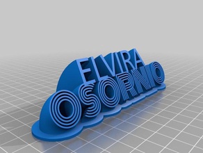 elvira osornio signos logotipos personalizado 3d print model - Mito3D