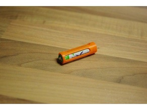 aaa aa paperclip diy battery adapter 3d print model - Mito3D