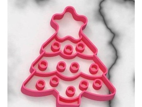christmas tree cookie cutter kitchen dining nsfw 3d print model - Mito3D