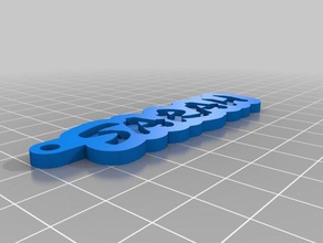 sarah Anahtarlık özelleştirilmiş 3d print model - Mito3D