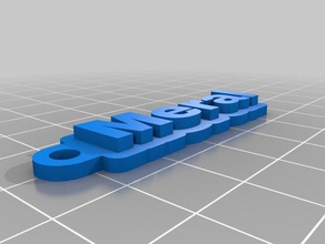 meral de porte-clés personnalisé 3d print model - Mito3D