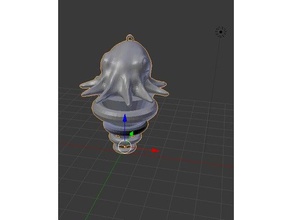 squid key chain remake 3d printing 3d print model - Mito3D
