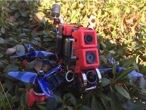 gecko hd à deux têtes support de caméra rc des véhicules armattan caddx la tortue runcam split mini 2 3d print model - Mito3D