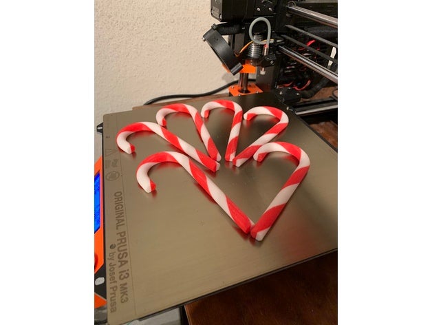 two-color candy cane angus devesons tutorial other christmas ornament 3D print model - Mito3D