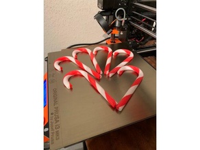 iki renkli şeker kamışı angus devesons öğretici diğer Noel yılbaşı süsü 3d print model - Mito3D