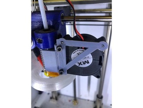 blower fan mount e3d v6 printer parts cooling duct 3d print model - Mito3D