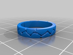zig zag anillo 3d impresión 3d print model - Mito3D