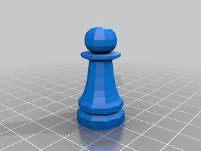 pawn chess piece lowpoly 3d print model - Mito3D