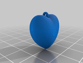 3d slash heart pendant other 3d print model - Mito3D