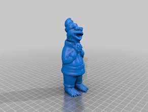cookie monster xmas edition 3d impressão 3d print model - Mito3D