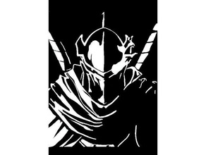 mr momon knight stencil 2d art ainz ooal gown anime overlord 3d print model - Mito3D