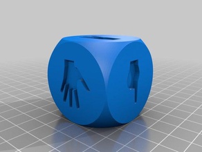 dado la mano los dados de ranurar regalo manos 3d print model - Mito3D