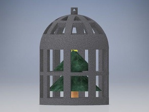 birdcage tree christmas ornament decor 3d print model - Mito3D