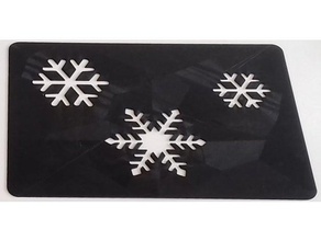 xmas stencil pochoir no&eumll snowflakes decor 3d print model - Mito3D