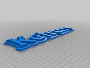 keiran a placa da porta esculturas personalizado 3d print model - Mito3D