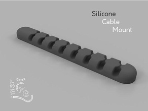 silicone cable mount organization cabel holder freimor 3d print model - Mito3D