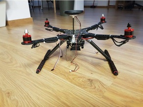 Ângulo de 45 graus s500 drone quadro suporte do trem pouso rc veículos 3d print model - Mito3D