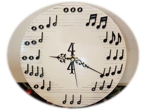 music notes clock face diy