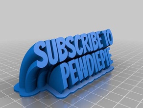 subscribe pewdiepie office customized 3d print model - Mito3D