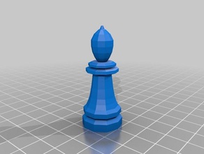 obispo el ajedrez juego de juegos lowpoly 3d print model - Mito3D