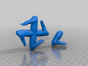 hakenfuss kreuz sculture 3d print model - Mito3D