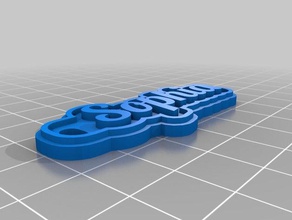 sophia tag keychain keychains customized 3d print model - Mito3D