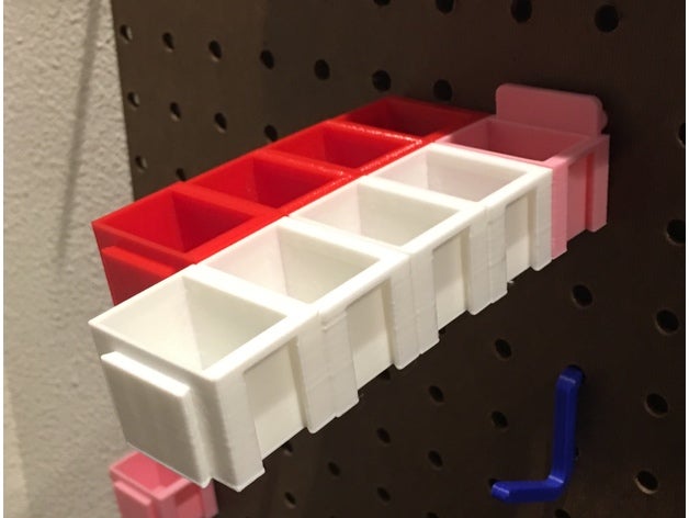 pegboard cass box organization 3D print model - Mito3D