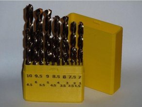 parametric drill bit case machine tools holder openscad 3d print model - Mito3D
