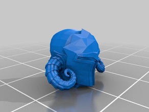 corno casco 3d la stampa gingillo 3d print model - Mito3D