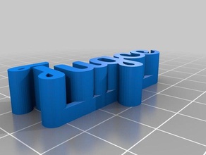 tugce nome do tag esculturas personalizado 3d print model - Mito3D